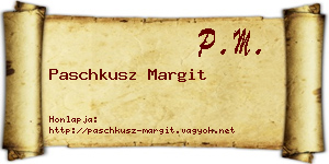 Paschkusz Margit névjegykártya